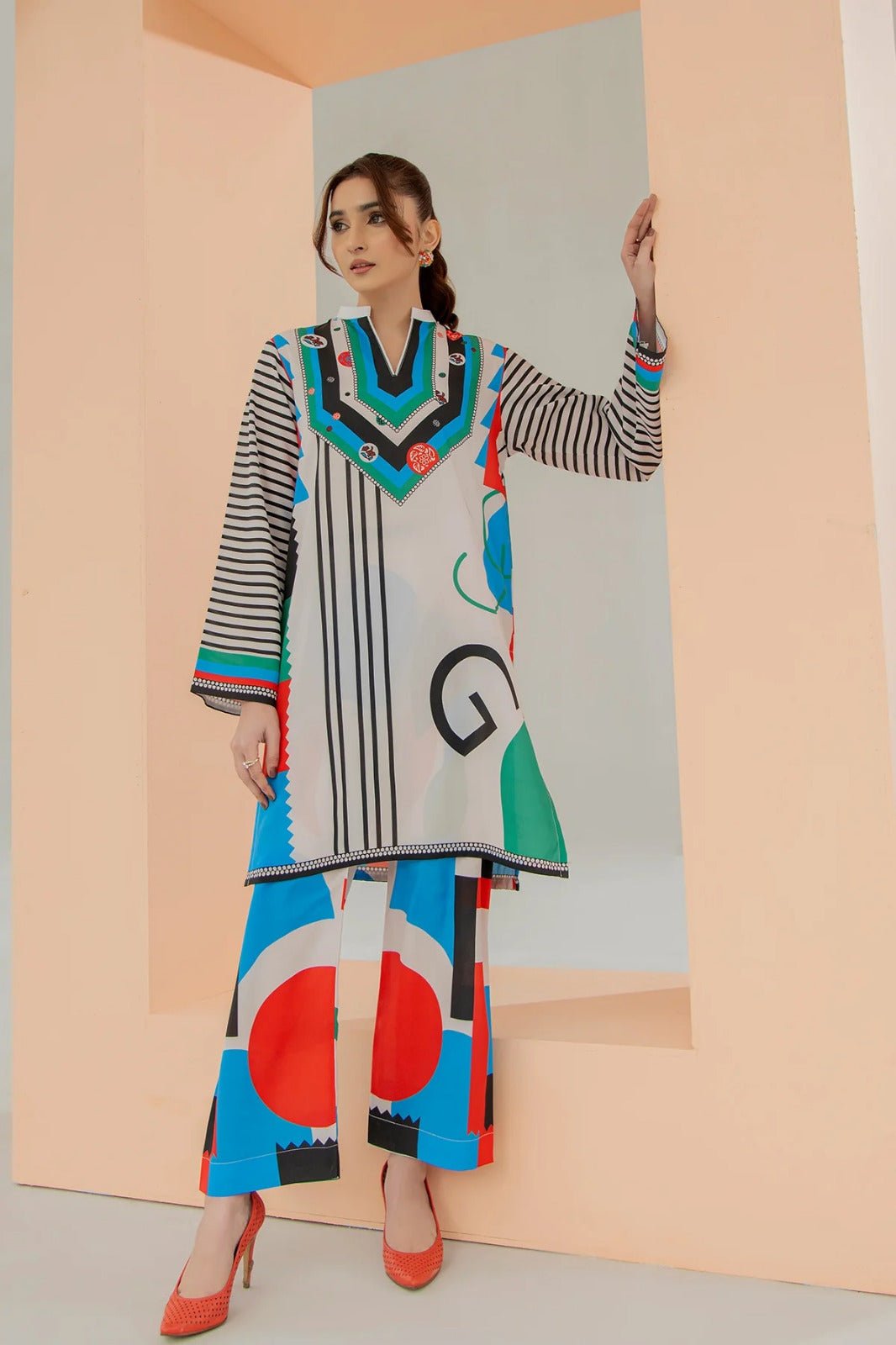 Alphabet Printed Co - rdset 2Pc -  shop_nameHashaya