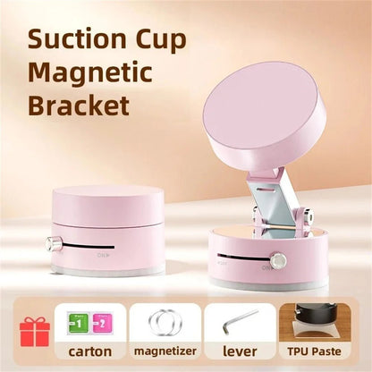 Foldable Phone Suction Holder | 360° Magnetic Vacuum Phone Mount -  shop_nameHashaya