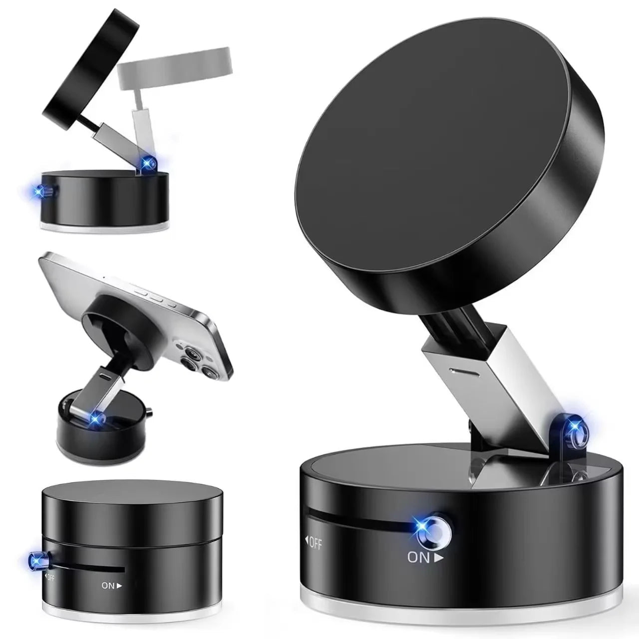 Foldable Phone Suction Holder | 360° Magnetic Vacuum Phone Mount -  shop_nameHashaya