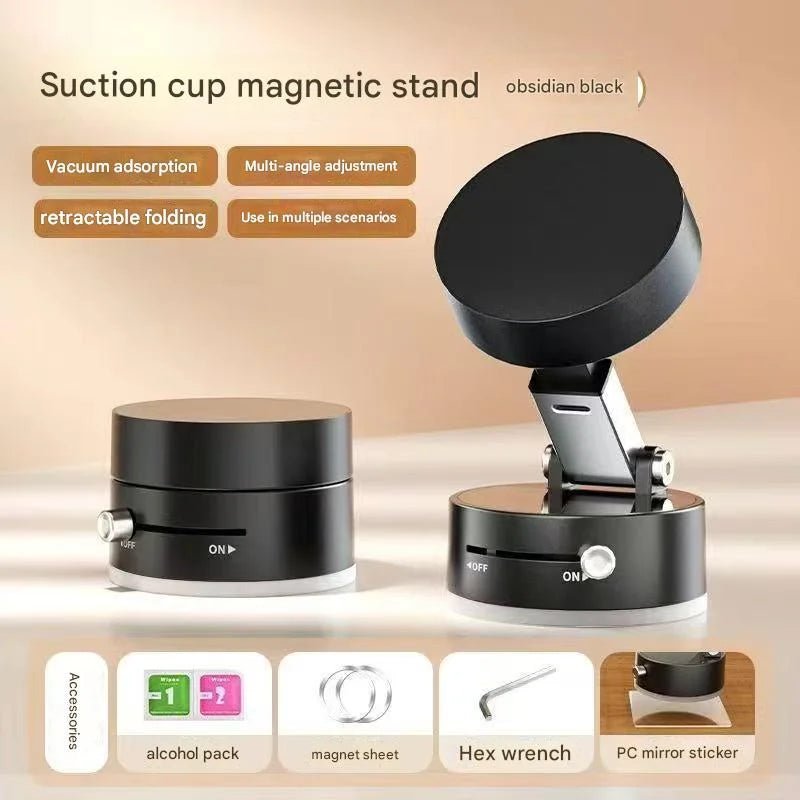 Foldable Phone Suction Holder | 360° Magnetic Vacuum Phone Mount -  shop_nameHashaya