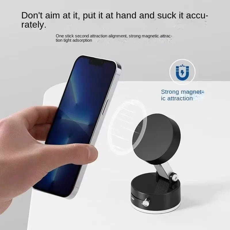 Foldable Phone Suction Holder | 360° Magnetic Vacuum Phone Mount -  shop_nameHashaya