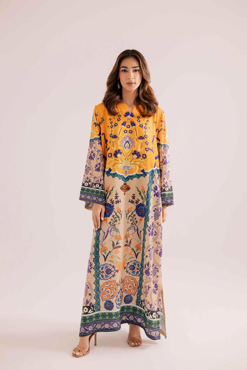 Golden Bloom Luxury Lounge Wear 2PC -  shop_nameHashaya