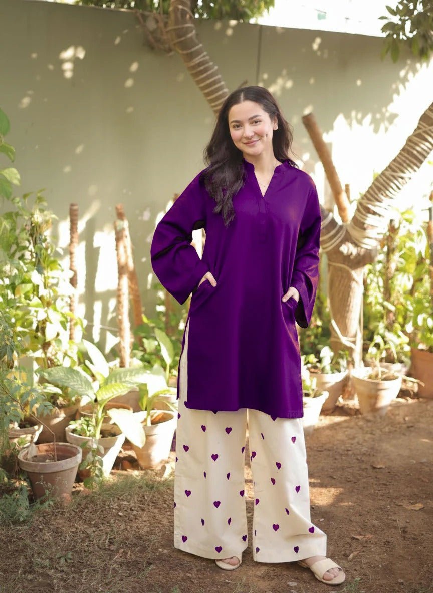 Heart Flapper Cotton 2Pc Dress -  shop_nameHashaya