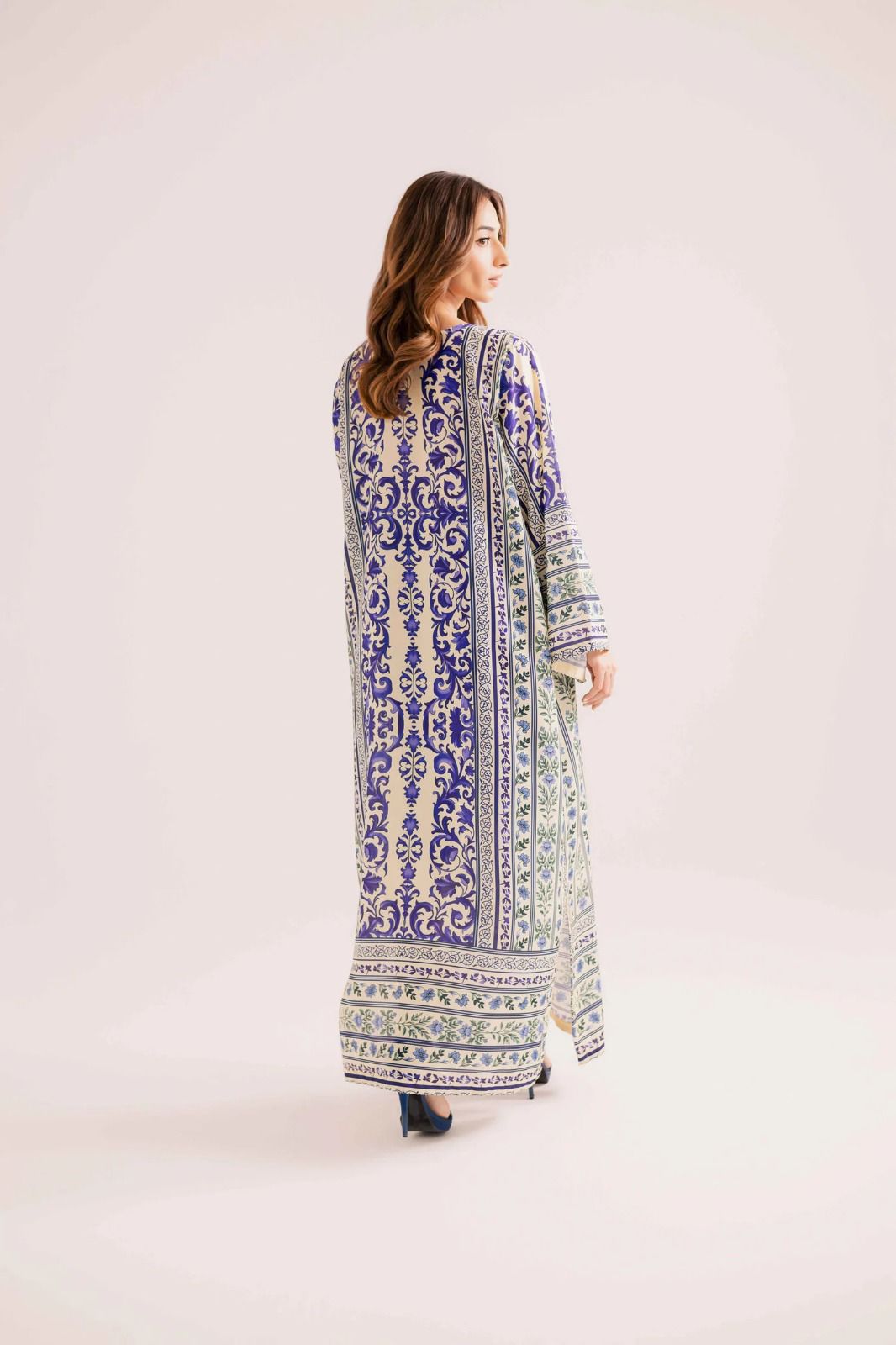 Long Printed Swiss Lawn 2 Piece Dress for Women -  shop_nameHashaya