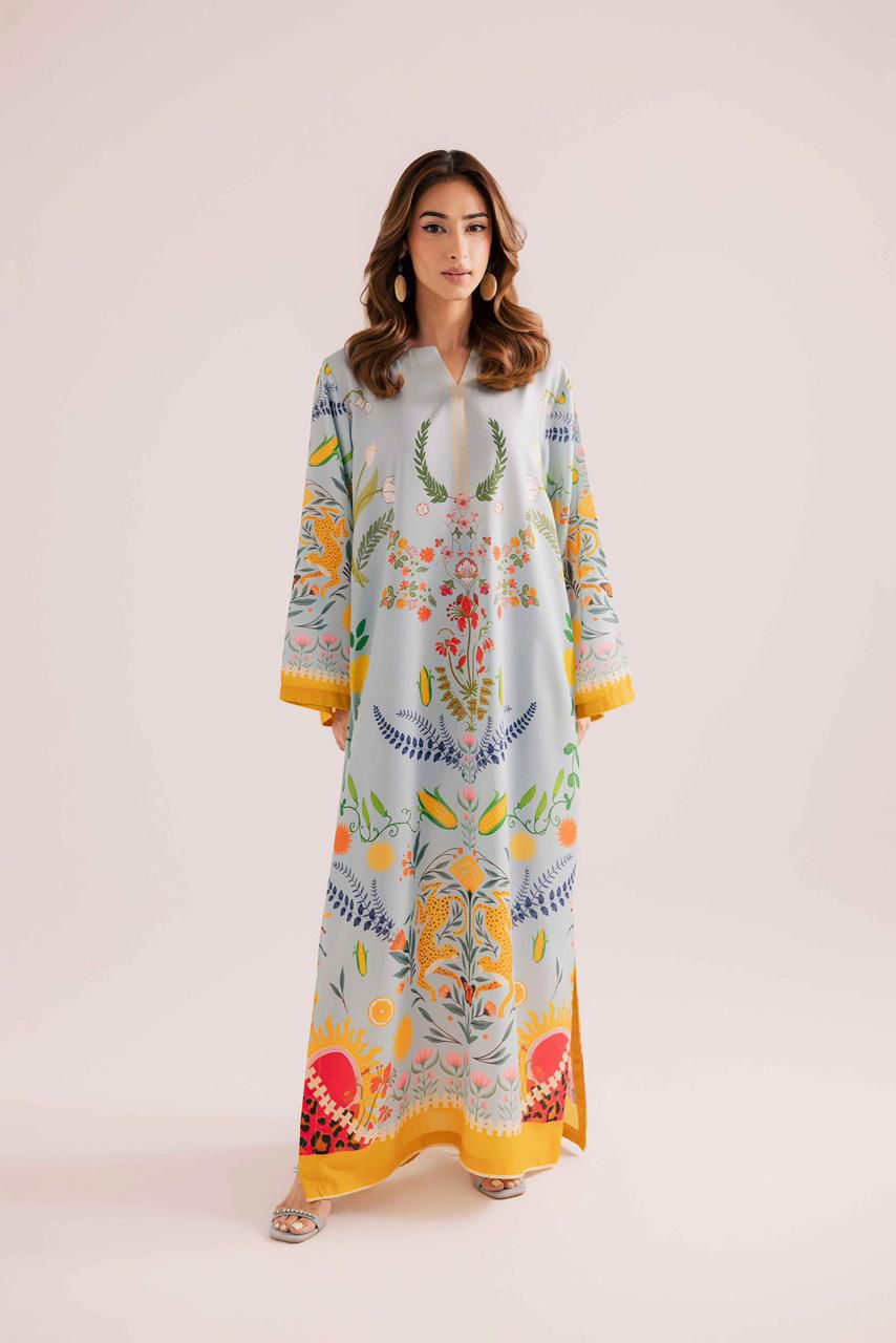 Luxury Floral Printed 2PC Kaftan Set -  shop_nameHashaya