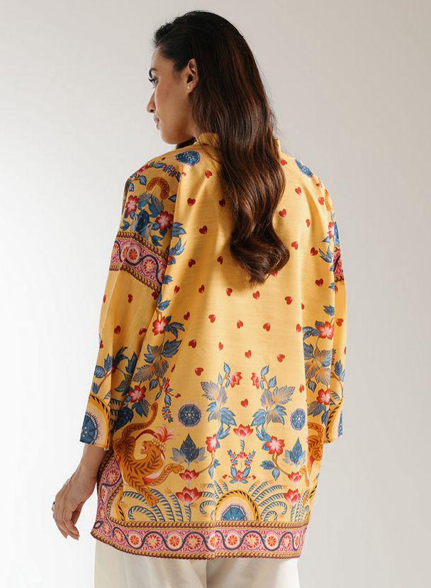 Noor Heart Bloom Digital Printed Lawn Top for Women -  shop_nameHashaya