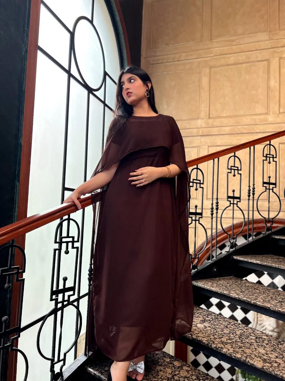 Premium Korean Chiffon Cape Maxi for Women -  shop_nameHashaya