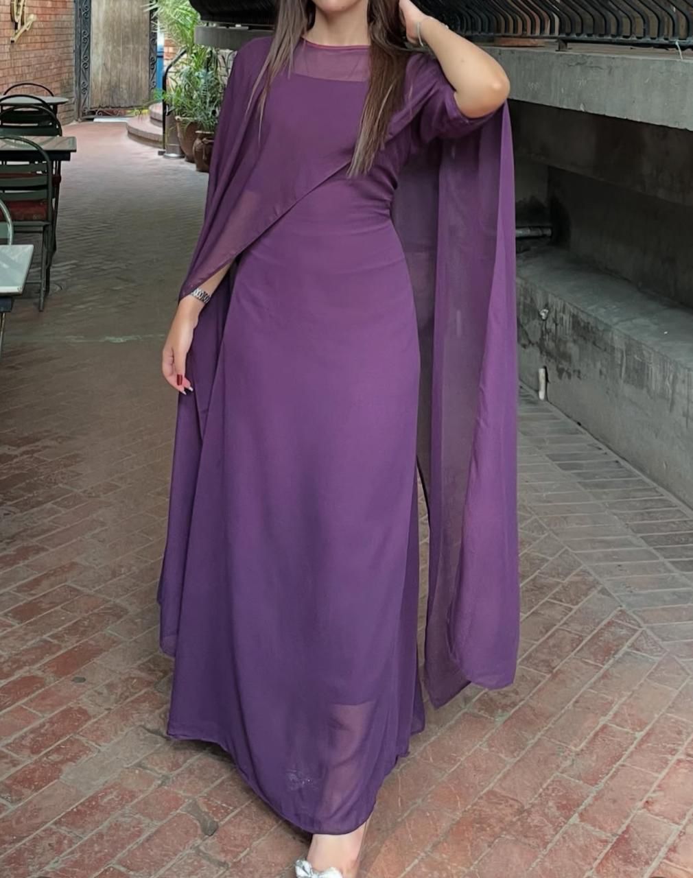 Premium Korean Chiffon Cape Maxi for Women -  shop_nameHashaya