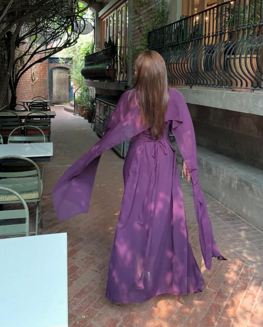 Premium Korean Chiffon Cape Maxi for Women -  shop_nameHashaya