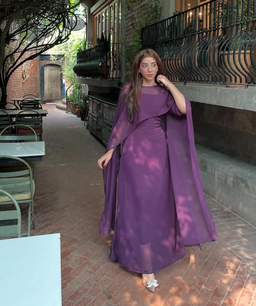 Premium Korean Chiffon Cape Maxi for Women -  shop_nameHashaya